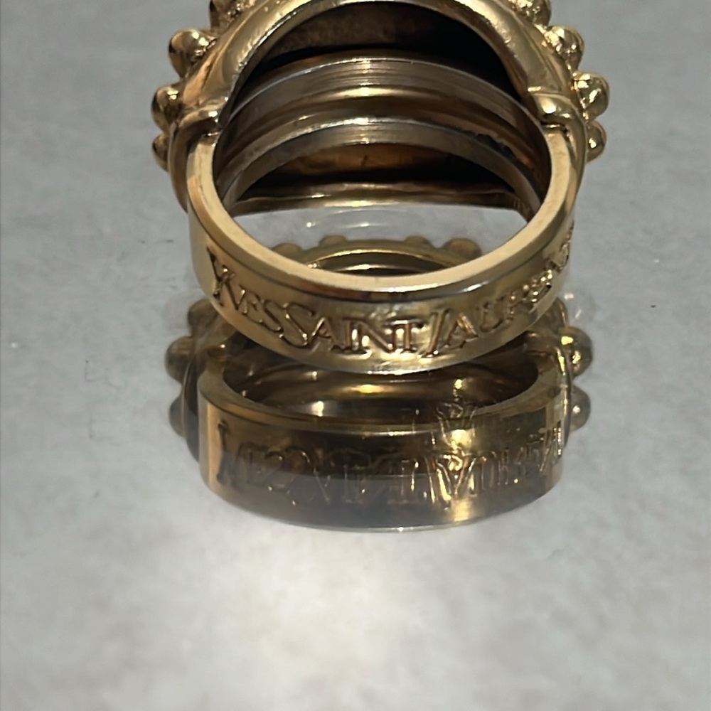 Authentic vintage gold yves saint laurent ring size 7.5 - Picture 2 of 8